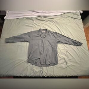 Men's grey/blue Dress Shirt. Sweater Market shirt. Made in Ireland. 90% cotton